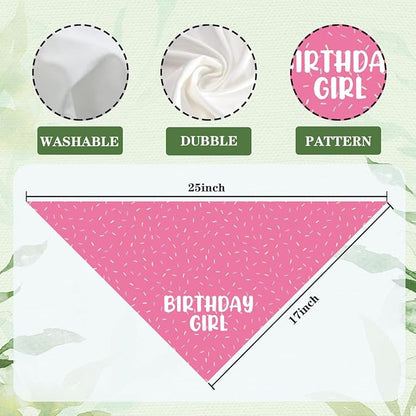 Happy Birthday Dog Bandana, Adjustable Triangle Dog Bandana - Image 2