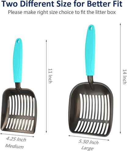 WePet Cat Litter Scoop, Non-Stick Plated Aluminum Alloy Sifter, Kitty Durable - Image 4