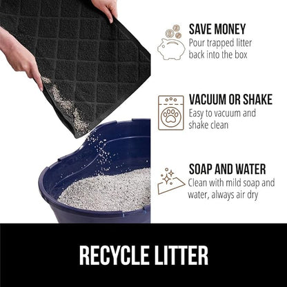 GORILLA GRIP Cat Litter Box Mat, Water Resistant, US Designed Kitty Litter - Image 5