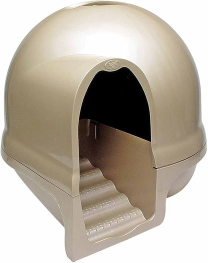 Petmate Booda Clean Step Cat Litter Box Dome- Titanium, Made in USA by Petmate