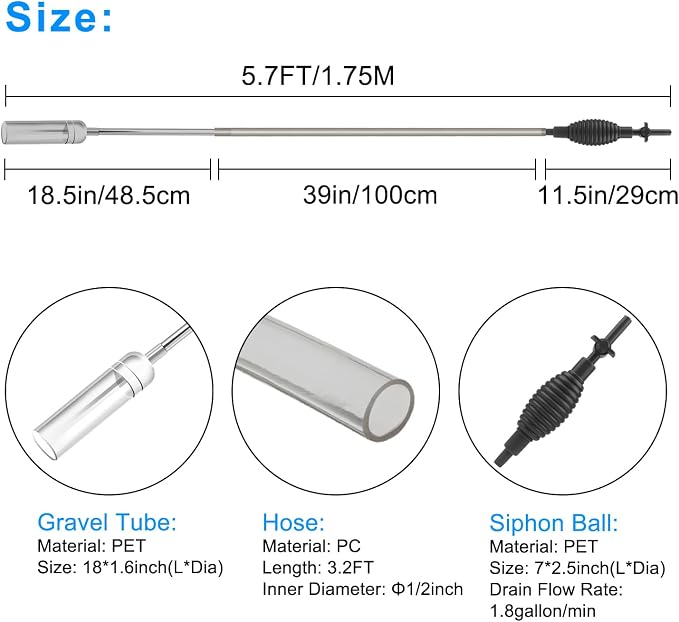 Newpol Aquarium Siphon Vacuum Cleaner - Image 2