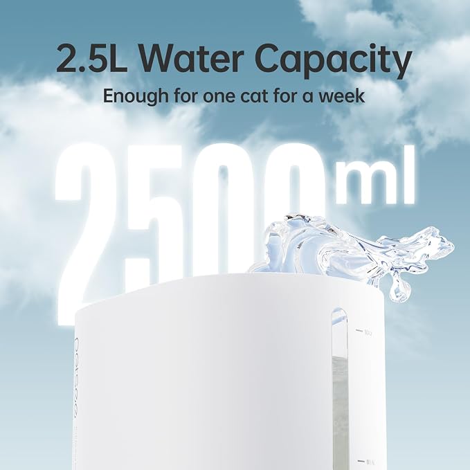 Automatic Pet Water Fountain 2.5L Capacity Water Dispenser, Ultra-Quiet Pump - Image 3