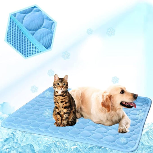 Washable Dog Cooling Mat Ice Silk Cooling Mat by Unknown