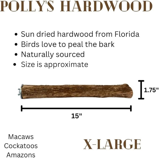 Polly's Hardwood Bird Perch - Image 3