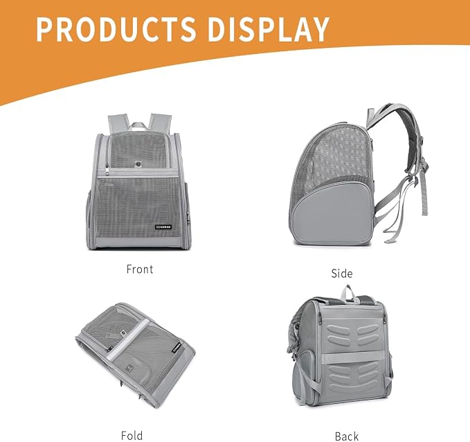 Cat Backpack Carrier for Small Dogs and Medium cat Puppy Kitten Bunny Pet - Image 7