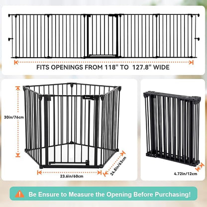 COMOMY 127.8" Extra Wide Baby Gate, Dog Gate - Image 5