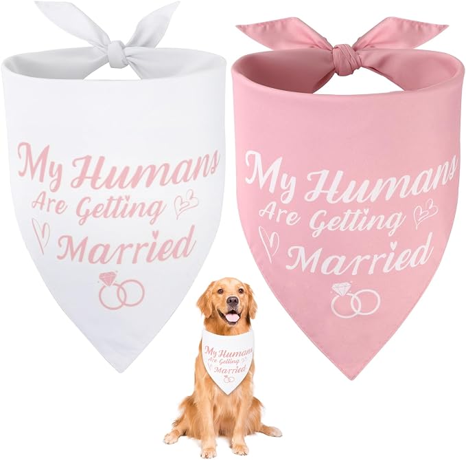 SZEE Bridal Shower Gifts for Bride, 2 Pack My Humans are Getting Married Dog by SZEE