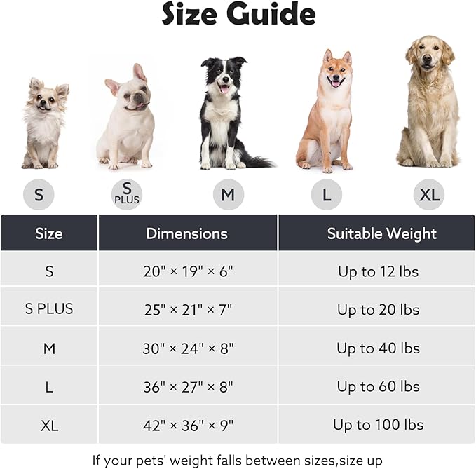 JOEJOY Cute Dog Bed Medium Size Dog, Rectangle Soft Furry Dog Beds - Image 5