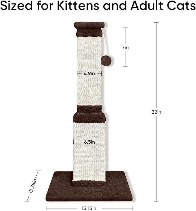 AGYM 32 Tall Cat Scratching Post - Image 3