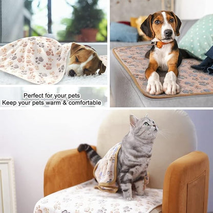 3 Pack Cat and Dog Blanket Soft & Warm Fleece Flannel Sleep Mat, Great Pet Throw - Image 5