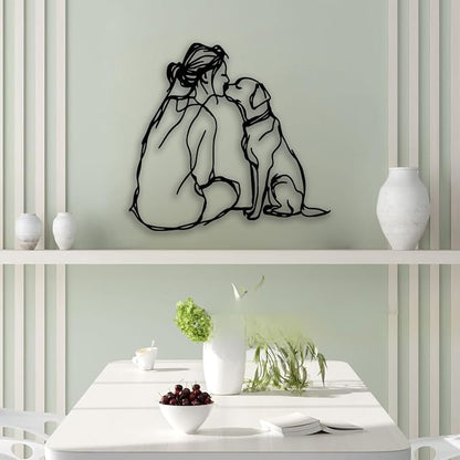 Woman Dog Metal Wall Decor - Image 5