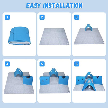 Interactive Cat Tunnel Mat for Indoor Cats, 4-Way Felt Cat Cave - Image 8