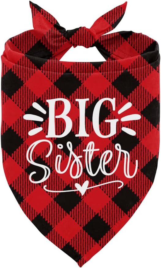 Big Sister Buffalo Plaid Plaid Plaid Blue Camo Pet Scarf Dog Bandana by ZPPRJF
