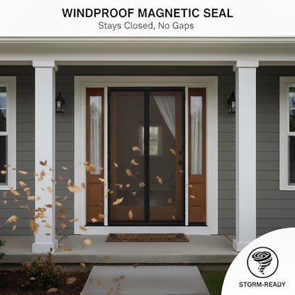 Premium Magnetic Screen Door, Heavy-Duty Reinforced Mesh, Ultra-Dense Weave - Image 6