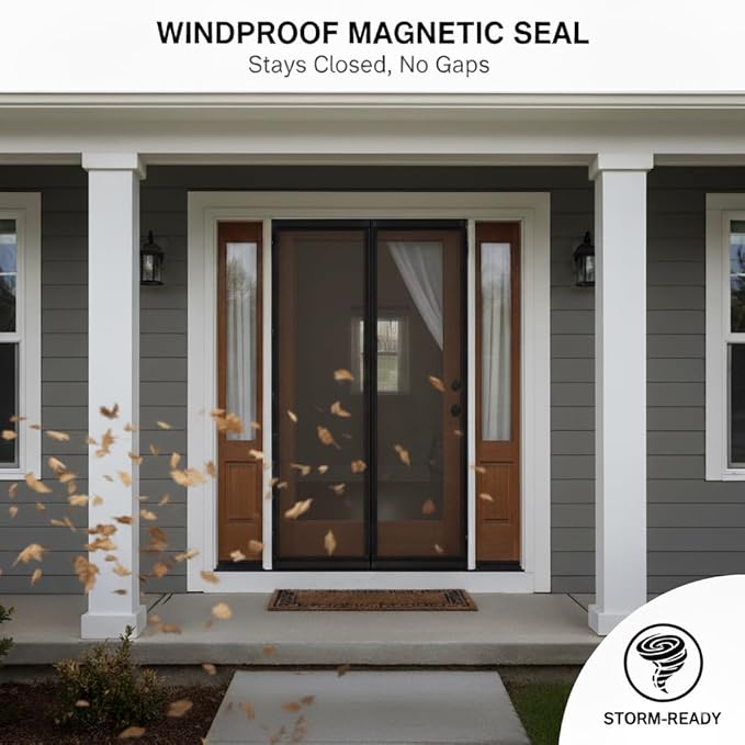 Premium Magnetic Screen Door, Heavy-Duty Reinforced Mesh, Ultra-Dense Weave - Image 6