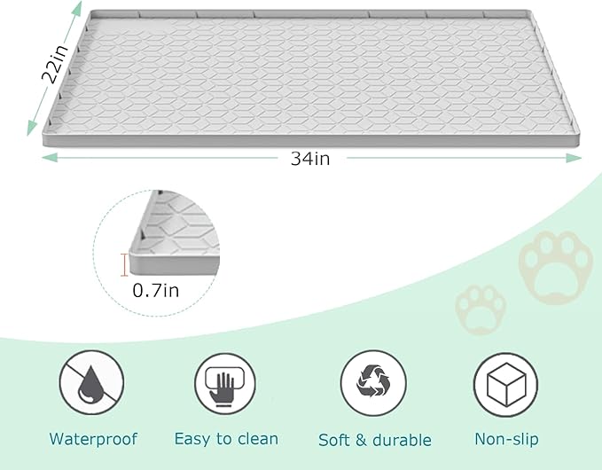 Cat Litter Mat for Litter Box, Silicone Large Cat Litter Trapping Mat - Image 4