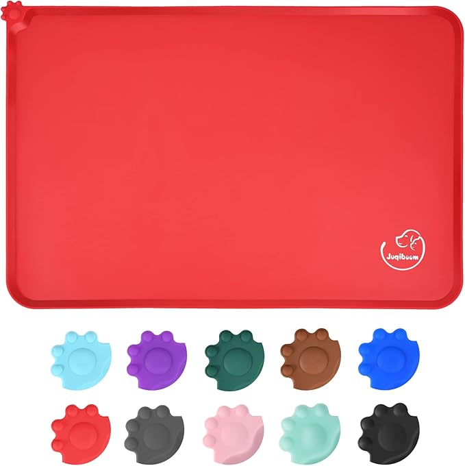Silicone Waterproof Dog Cat Pet Feeding Mats, Non Slip, Easy Clean Pet Dog Cat by Juqiboom