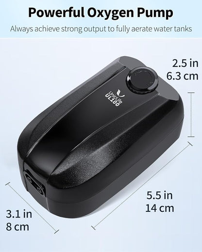 Uniclife Aquarium Air Pump Dual Outlet Fish Tank Aerator - Image 7