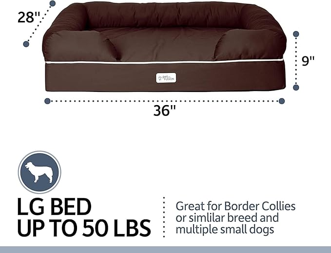 PetFusion Ultimate Dog Bed, Orthopedic Memory Foam, Medium Firmness Pillow - Image 3