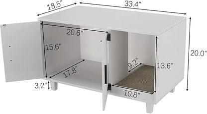 GDLF Modern Wood Pet Crate Cat Washroom Hidden Litter Box Enclosure Furniture - Image 5