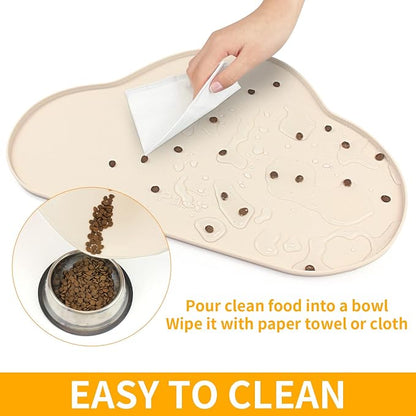 Ptlom Silicone Pet Placemat for Dogs and Cats, Non-Slip Waterproof Dog Feeding - Image 6