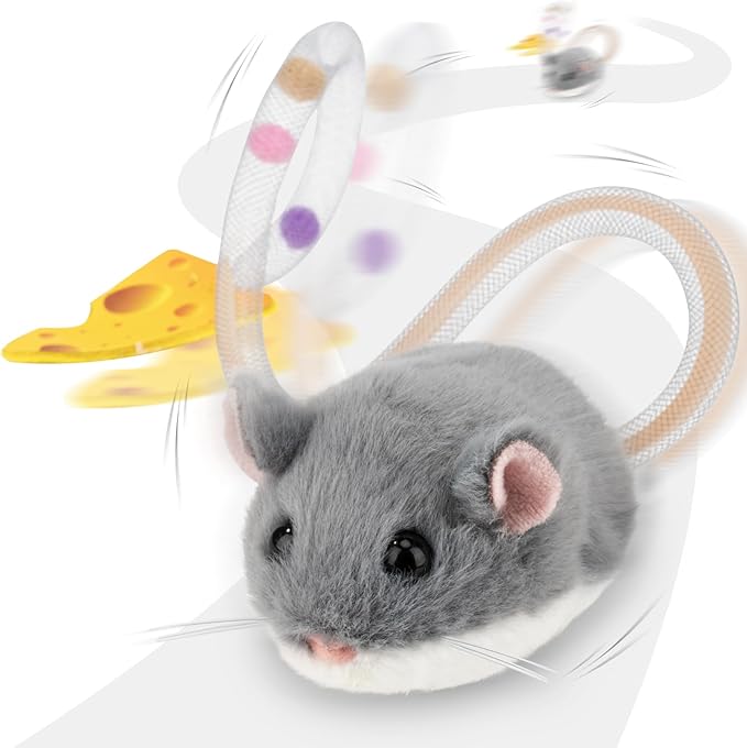 Migipaws Interactive MigiMouse Cat Toy 360° Rolling & Spin by MigipawsCreateMoreEnjoymenttoPetsandFamily