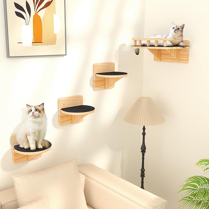 XiaZ Cat Wall Shelves, Cat Wide Climber Shelf - Image 6