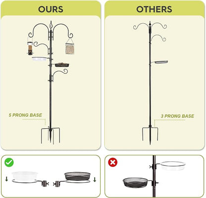 ERYTLLY Bird Feeding Station Kit Bird Feeder Pole Wild Bird Feeder Hanging Kit - Image 4