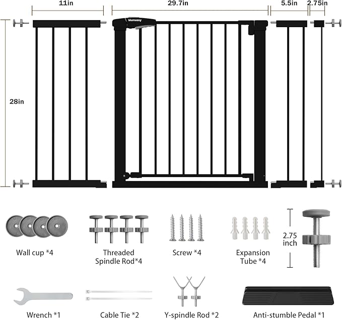 Mumeasy 29.7–51 Inch Extra Wide Baby Gate - Image 2