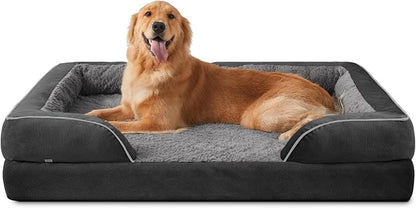 INVENHO Orthopedic Dog Beds Large Sized, XL Egg-Crate Foam Dog Couch by INVENHO