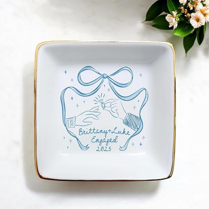 Custom Engaged Ring Dish - Image 2