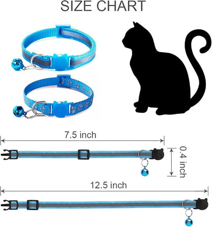 Pink Cat Collars with Bells, Break Away Cat Collar with Bells, Reflective - Image 5