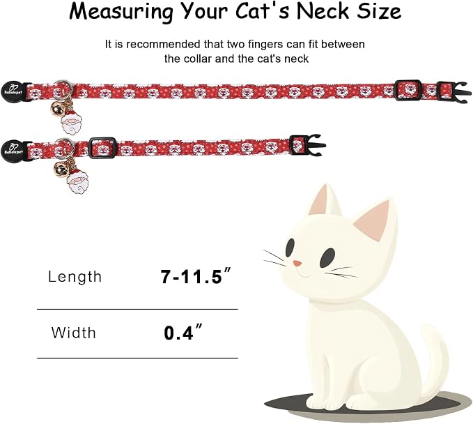 2 Pack Christmas Cat Collars - Image 4