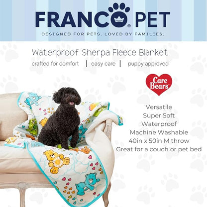 Franco Pet Care Bears Super Soft Cozy Waterproof Sherpa-Backed Blanket Throw - Image 2