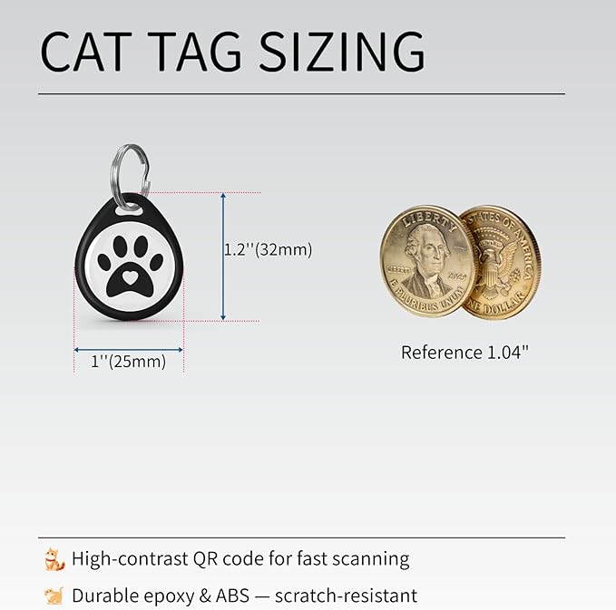 The Multi-Cat Household Kit: 5 Universal QR ID Tags. A Complete Set - Image 2