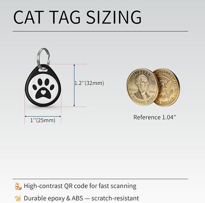 The Multi-Cat Household Kit: 5 Universal QR ID Tags. A Complete Set - Image 2