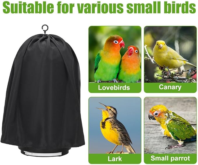 DONGKER Bird Parrot Cage Cover, Polyester Rain-Proof Blackout Birdcage Shade - Image 6
