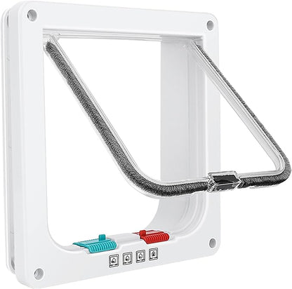 Thin Cat Door for Windows, Pet Doors and Sliding Door, Safety Pet Door by Lessmon