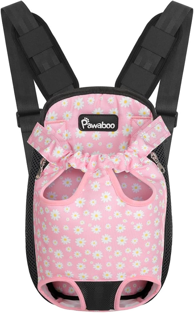 Pawaboo Pet Carrier Backpack, Adjustable Pet Front Cat Dog Carrier Backpack by Pawaboo