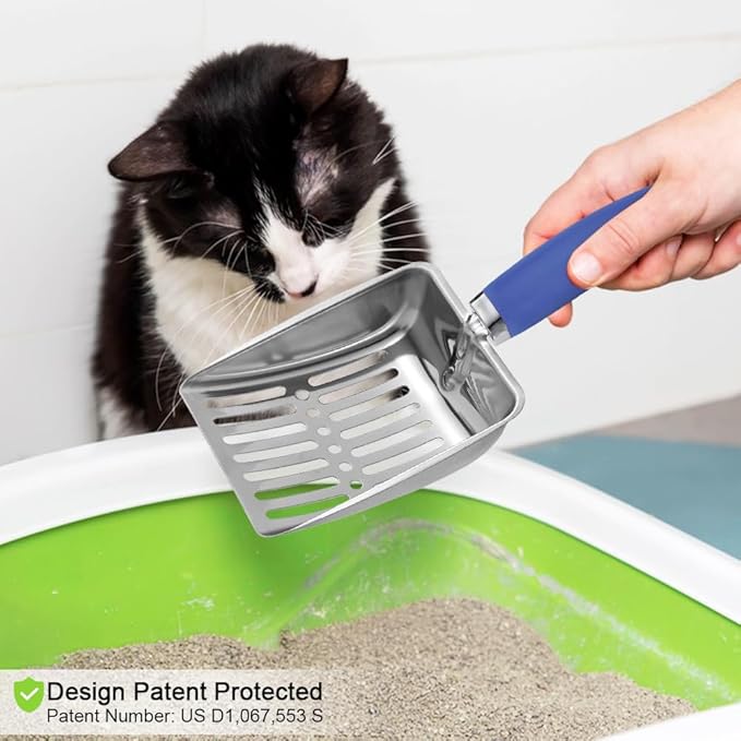 Cat Litter Scoop -Stainless Steel Metal Cat Litter Scoop-Sturdy Mesh Scooper - Image 6