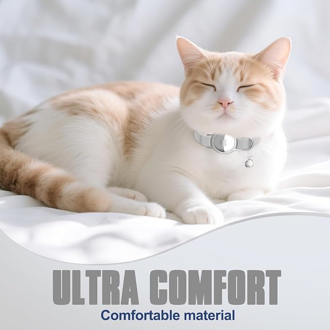 AirTag Cat Collar, Ultra Elastic Cat Tracker Collar, Airtag Holder Compatible - Image 7