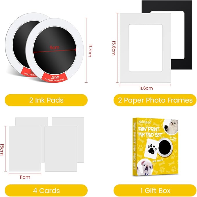Nabance Inkless Paw Print Kit for Dogs, Cats - Image 3