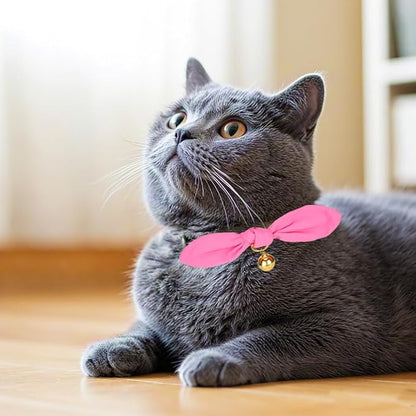 Bunny Ear Cat Collar with Bell and Bow Tie, Breakaway Cute Bowtie Kitten Collars - Image 7