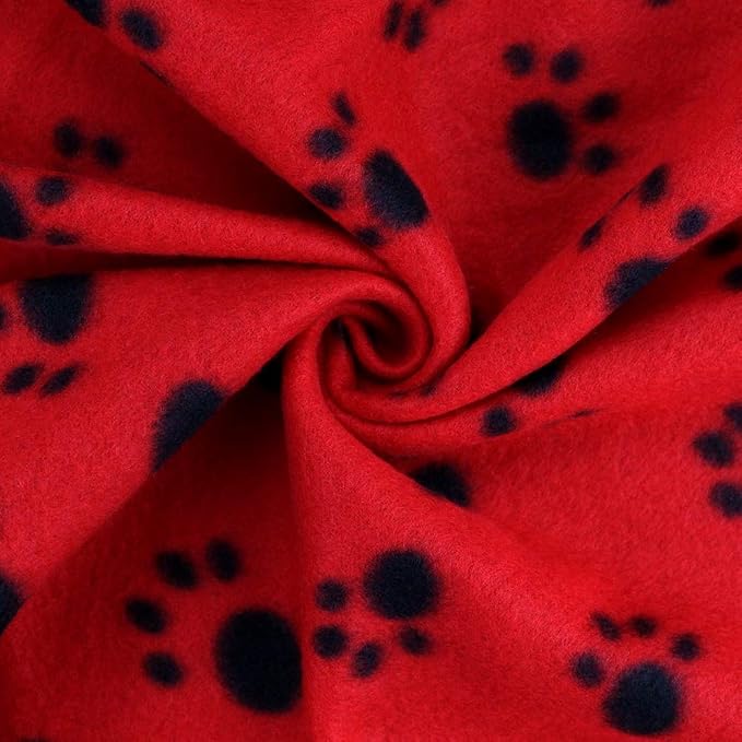 Comsmart Dog Blankets for Small Dogs, 6 Pack Puppy Blanket Cute Paw Print Pet - Image 2