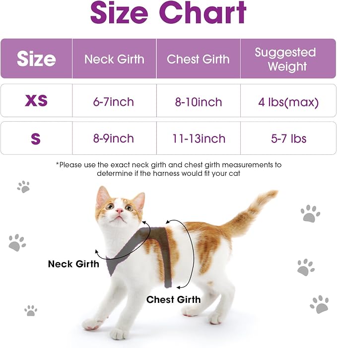 Cat Vest Harness and Leash Set for Walking Escape Proof, Adjustable Kitten - Image 2