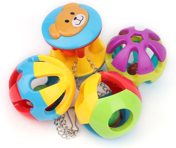 Hypeety Pet Parrot Toy Plastic Colorful Birds Ball - Image 3