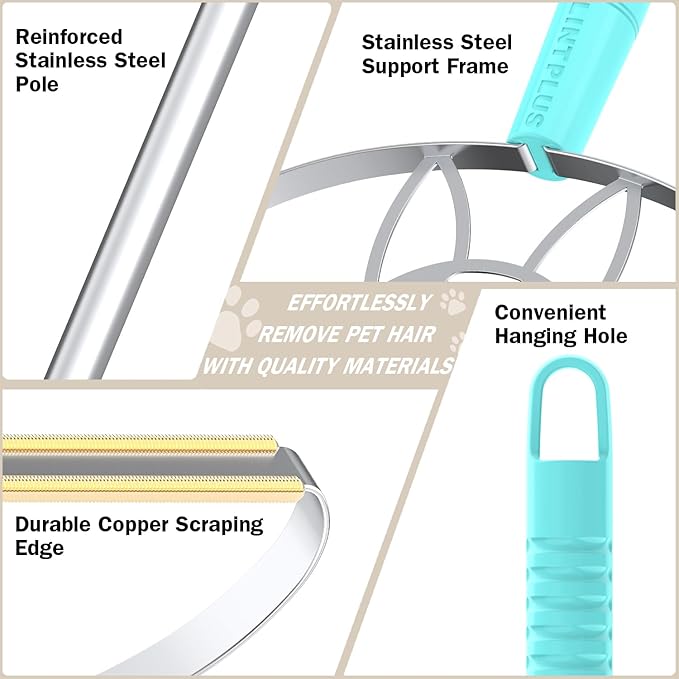 Ultra & Pro LINTPLUS Combo: 50" Stand-Up Carpet Rake - Image 6