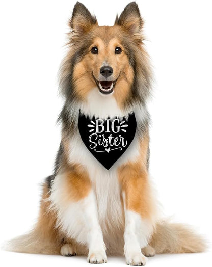 Big Sister Bandana for Dogs, Pet Pregnancy Announcement, Dog Bandanas for Large - Image 4