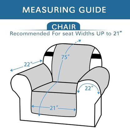 H.VERSAILTEX Reversible Chair Cover Furniture Protector Anti-Slip Couch Cover - Image 2