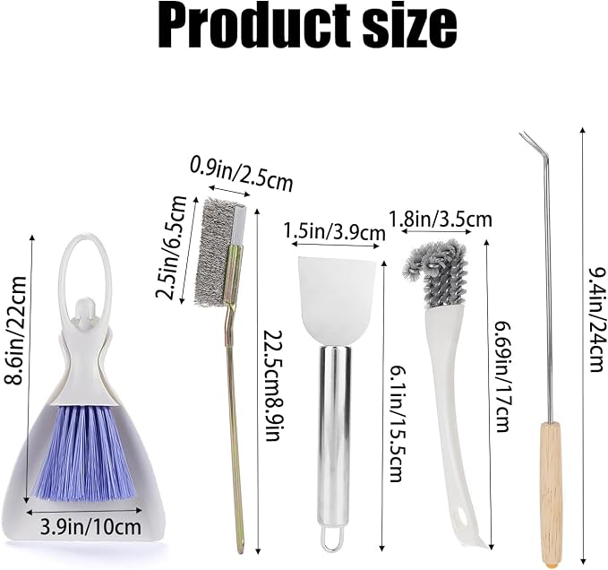 5Pcs Bird Cage Cleaner Set, Stainless Steel Poop Remover & Scraper Tool - Image 2
